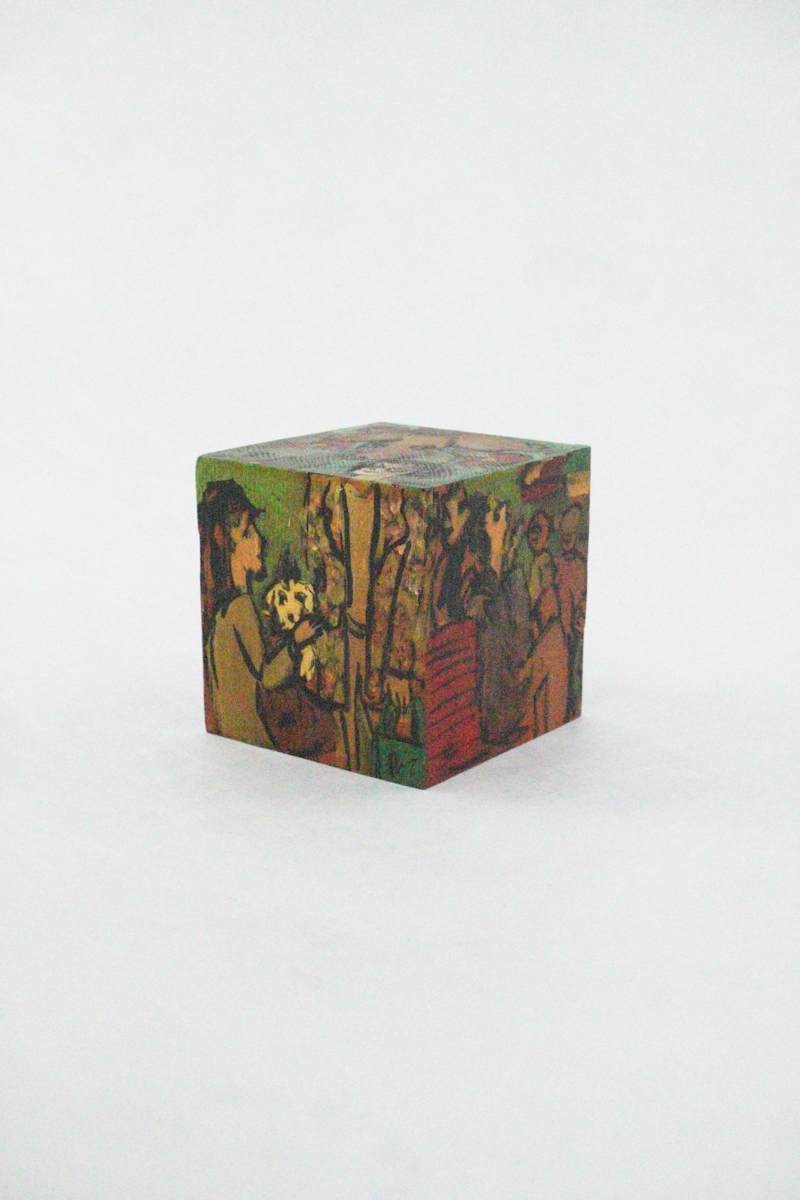 Hand Painted Wood Block by Rumiko "Rumi"  Tsuda Estate, Image 4.