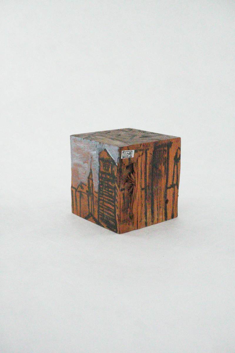 Hand Painted Wood Block by Rumiko "Rumi"  Tsuda Estate, Image 3.