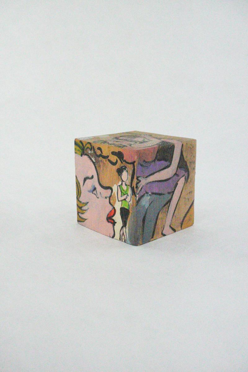 Hand Painted Wood Block by Rumiko "Rumi"  Tsuda Estate, Image 4.