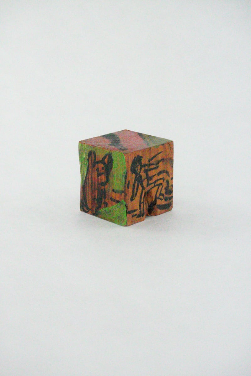 Hand Painted Wood Block by Rumiko "Rumi"  Tsuda Estate, Image 4.