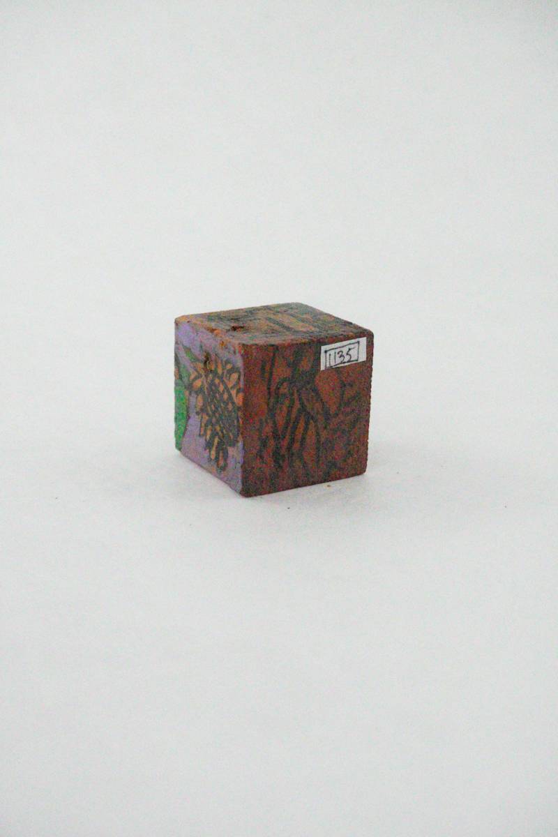 Hand Painted Wood Block by Rumiko "Rumi"  Tsuda Estate, Image 2.