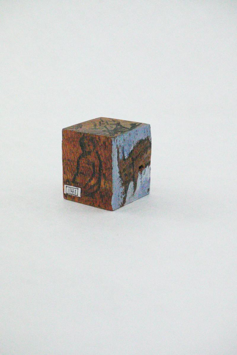 Hand Painted Wood Block by Rumiko "Rumi"  Tsuda Estate, Image 2.
