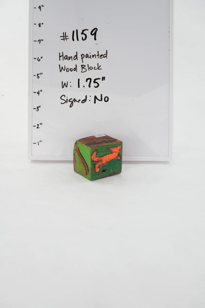 Hand Painted Wood Block by Rumiko "Rumi"  Tsuda Estate, Image 1.