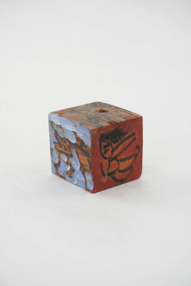 Hand Painted Wood Block by Rumiko "Rumi"  Tsuda Estate, Image 2.