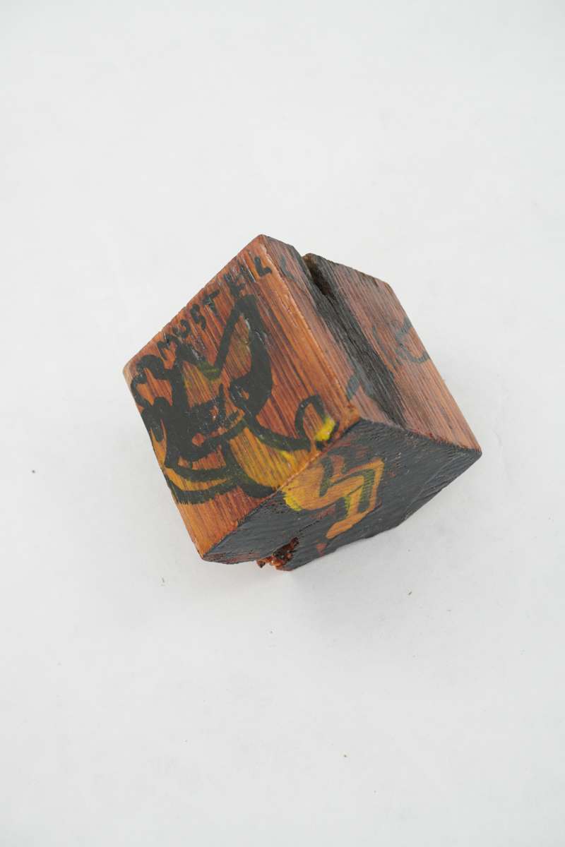 Hand Painted Wood Block by Rumiko "Rumi"  Tsuda Estate, Image 4.
