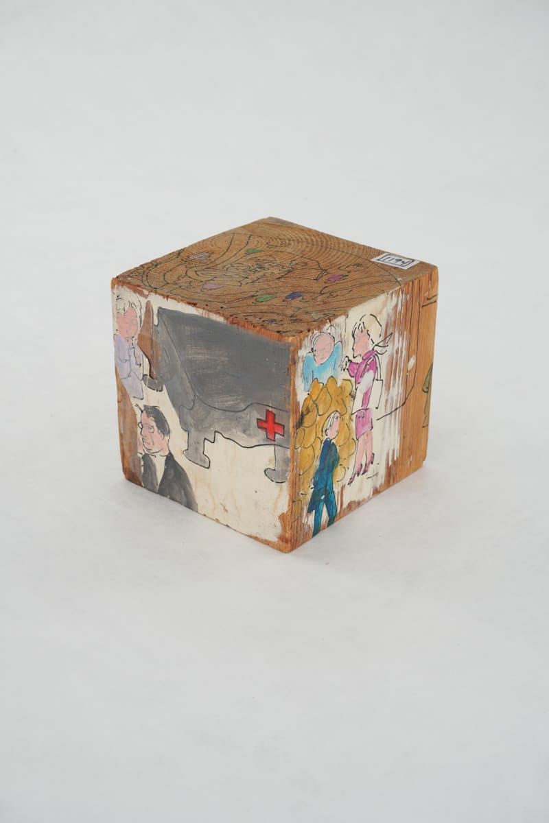 Hand Painted Wood Block by Rumiko "Rumi"  Tsuda Estate, Image 3.