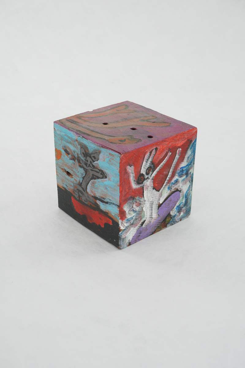 Hand Painted Wood Block by Rumiko "Rumi"  Tsuda Estate, Image 2.