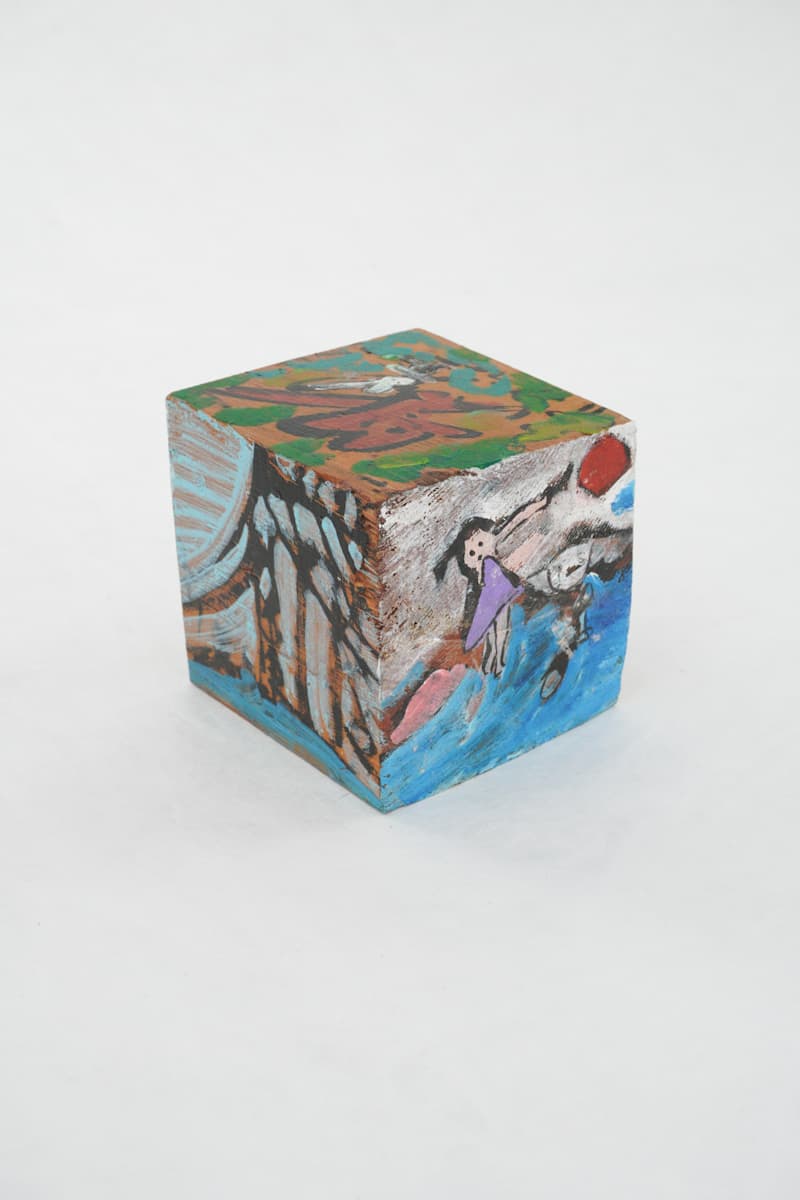 Hand Painted Wood Block by Rumiko "Rumi"  Tsuda Estate, Image 4.