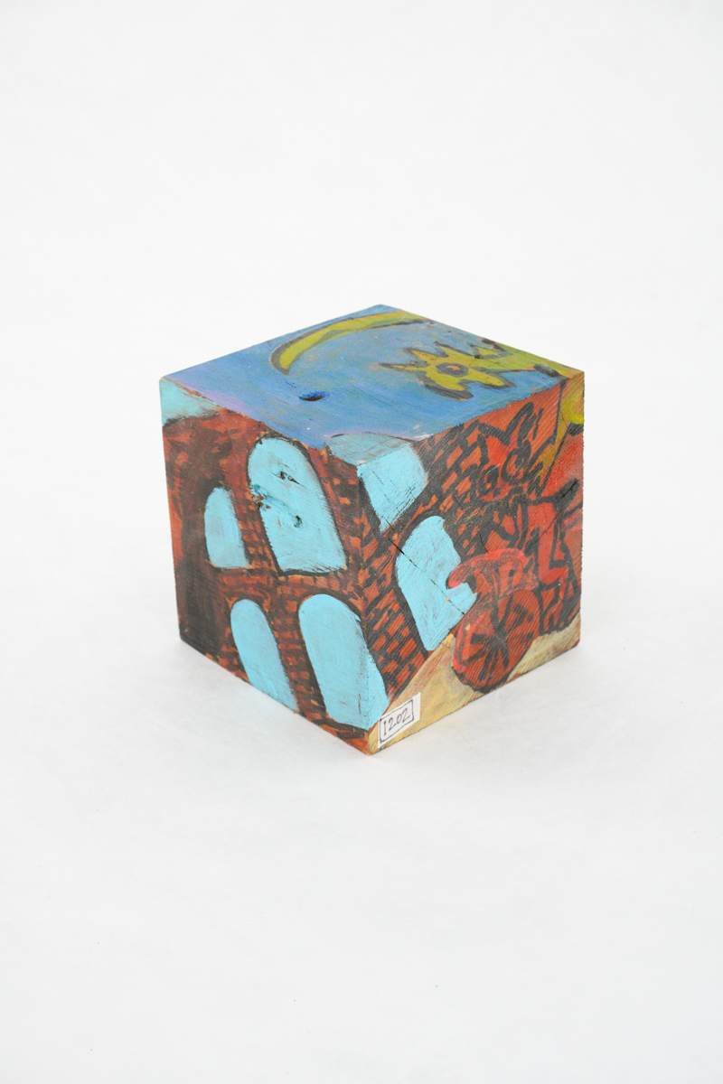 Hand Painted Wood Block by Rumiko "Rumi"  Tsuda Estate, Image 2.