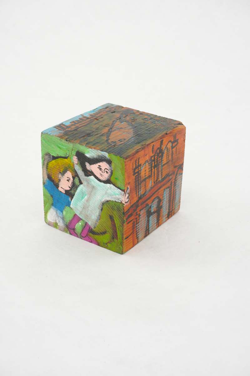 Hand Painted Wood Block by Rumiko "Rumi"  Tsuda Estate, Image 2.