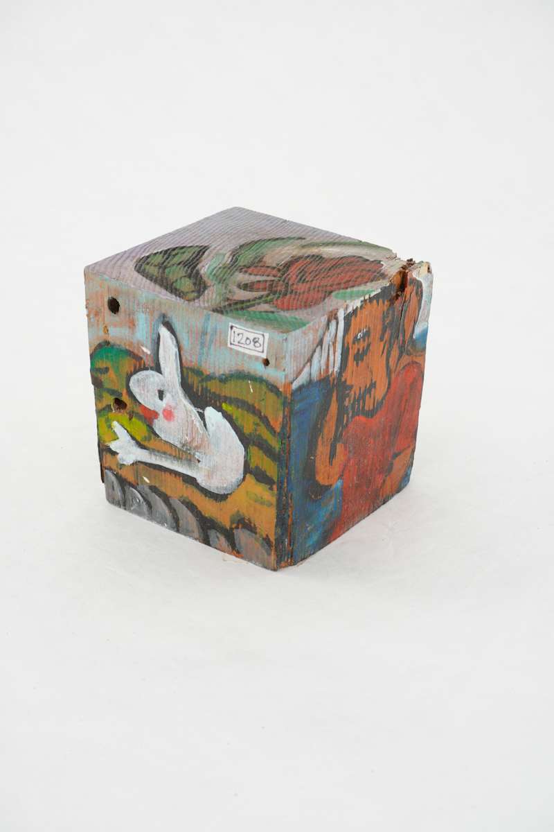 Hand Painted Wood Block by Rumiko "Rumi"  Tsuda Estate, Image 2.