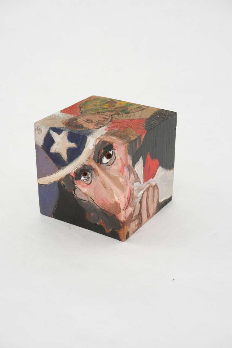 Hand Painted Wood Block by Rumiko "Rumi"  Tsuda Estate, Image 2.