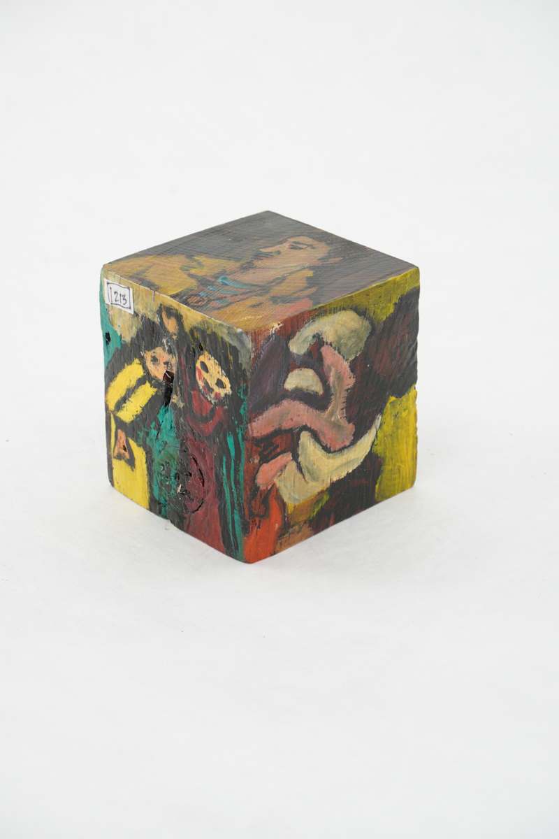 Hand Painted Wood Block by Rumiko "Rumi"  Tsuda Estate, Image 2.