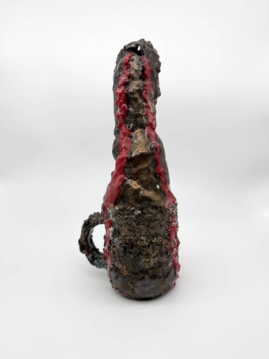 Sculptural Vase with Mug Base by Rumiko "Rumi"  Tsuda Estate, Image 2.