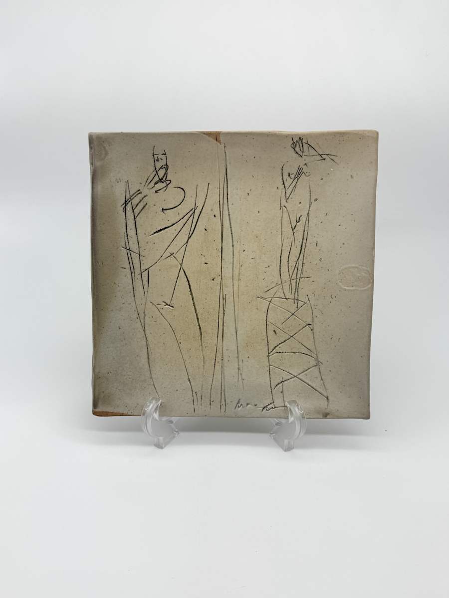 Decorative Plate - Figure Drawing by Rumiko "Rumi"  Tsuda Estate, Image 2.