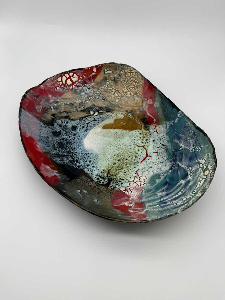 Decorative Bowl - Multi Color by Rumiko "Rumi"  Tsuda Estate, Image 1.
