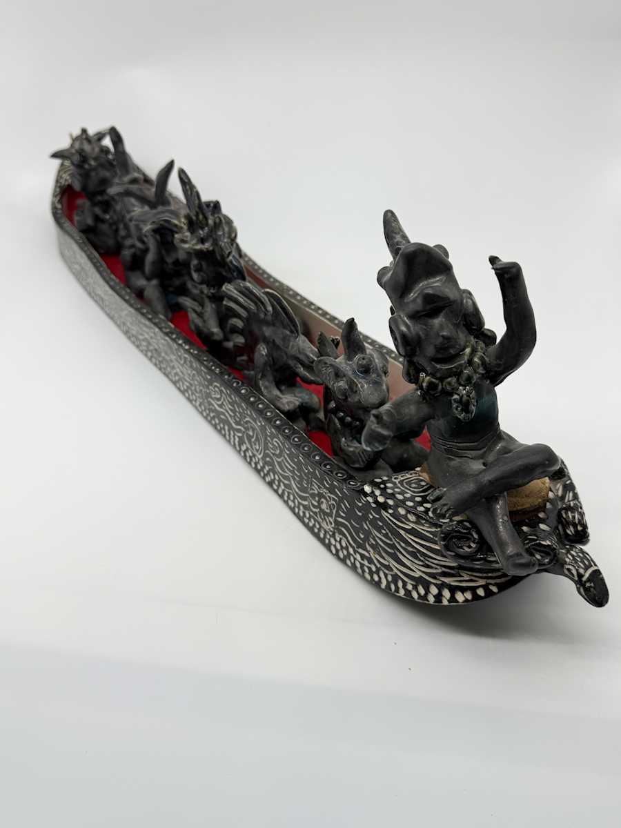 Sculpture- Ceramic Boat + 7 Figurines by Rumiko "Rumi"  Tsuda Estate, Image 1.