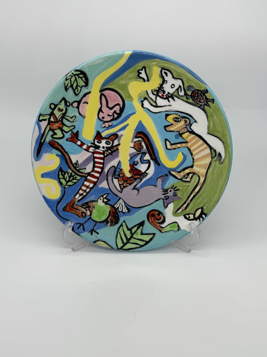 Cat & Dog Themed Plates by Rumiko "Rumi"  Tsuda Estate, Image 2.