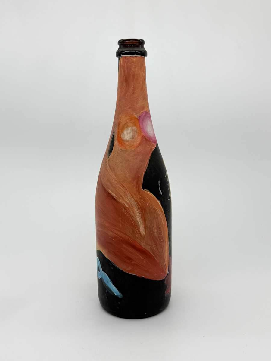 Painted Bottle 3 0f 3 Female Figure by Rumiko "Rumi"  Tsuda Estate, Image 2.