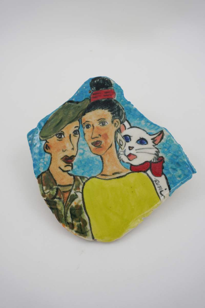 Hand Painted Tile by Rumiko "Rumi"  Tsuda Estate, Image 2.
