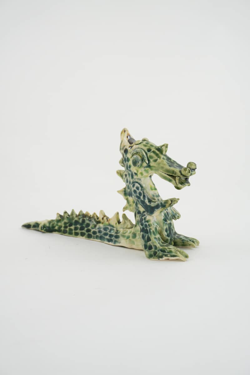 Green Dragon Sculpture by Rumiko "Rumi"  Tsuda Estate, Image 3.