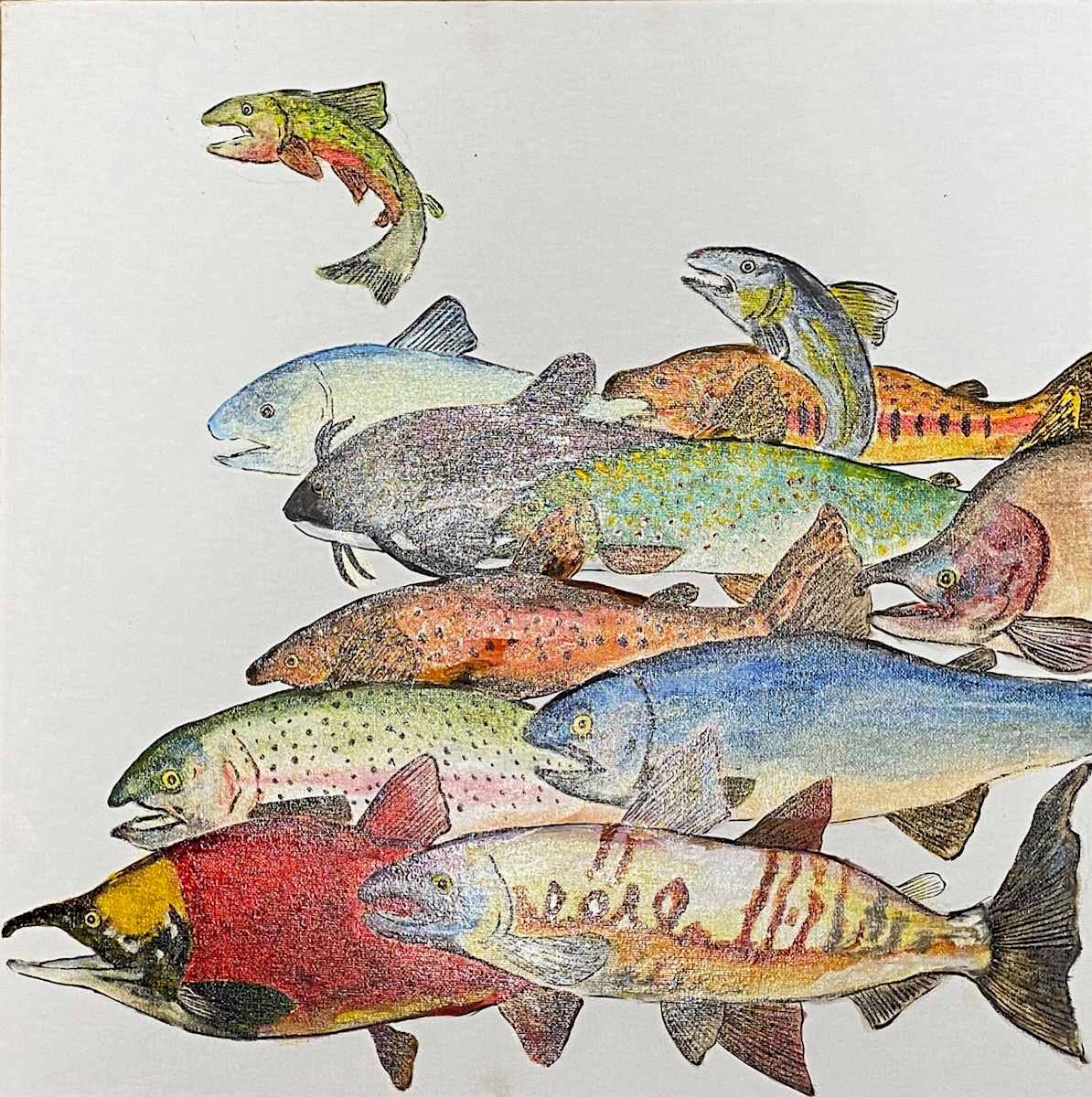 Fish Swimming 718 by Rumi Tsuda 