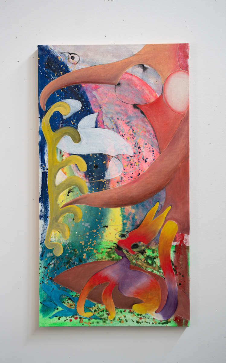 Woman with Fimbria, Cat, and Turquoise Sunstar by Rumi Tsuda Estate 