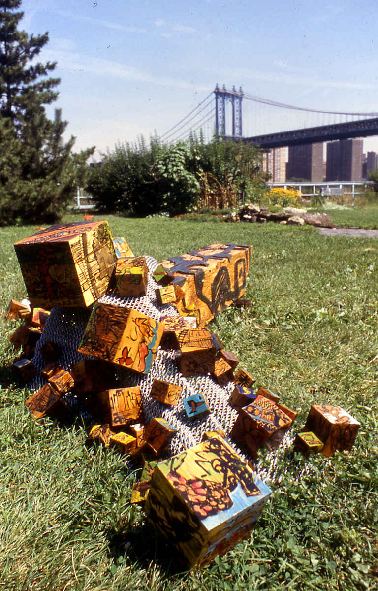 At Play In Landscape with 108 Cubes by Rumiko "Rumi"  Tsuda Estate, Image 1.