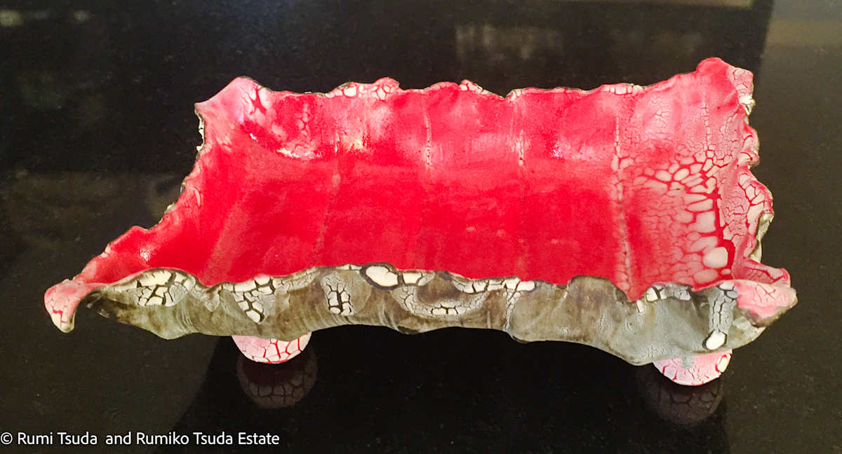 Red & Black, Plate by Rumiko "Rumi"  Tsuda Estate, Image 1.