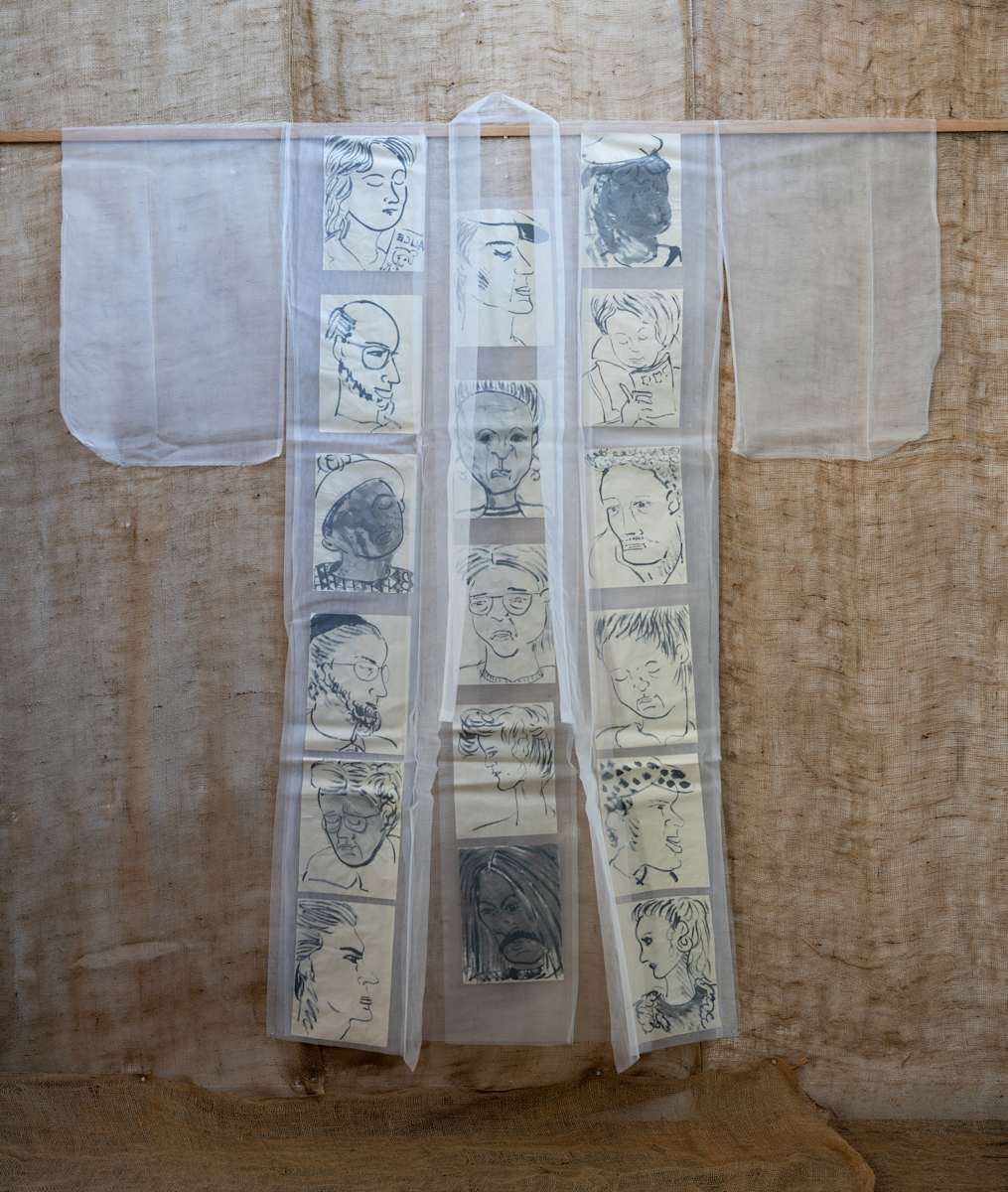 Giant Kimono with New Yorkers (Alice) by Rumiko "Rumi"  Tsuda Estate, Image 1.