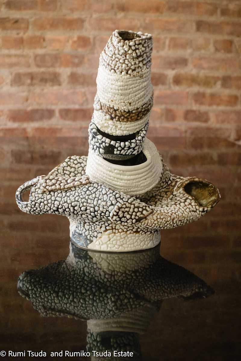 Birthday 2, Mixed Clay Vase #17-28 by Rumi Tsuda 