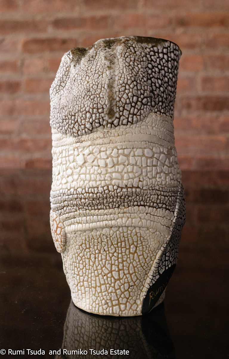 Shigaraki Button Mixed Clay, Vase, by Rumi Tsuda 