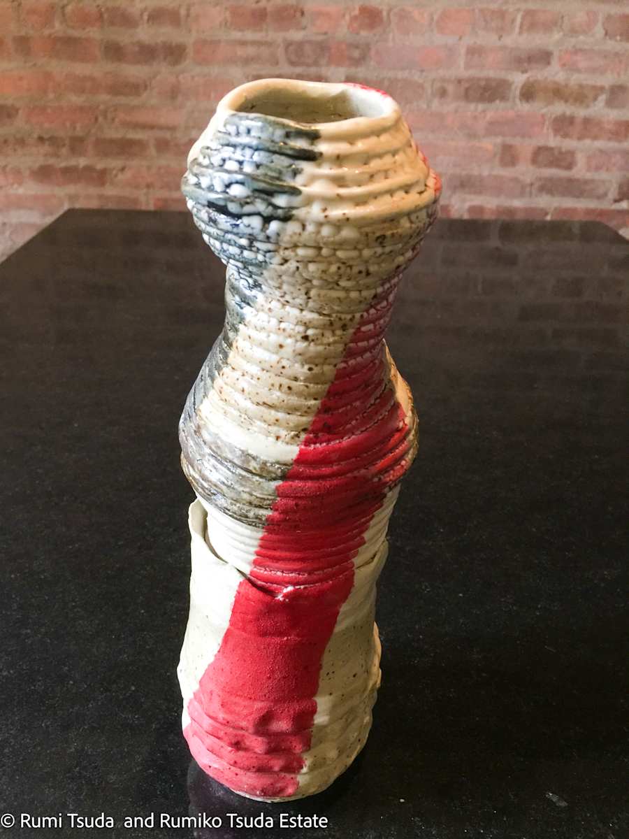 Red Stripe, Vase by Rumi Tsuda 