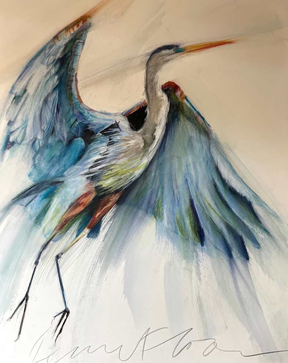 Heron in Flight by Jeanne Goodman  Image: Heron in  flight
