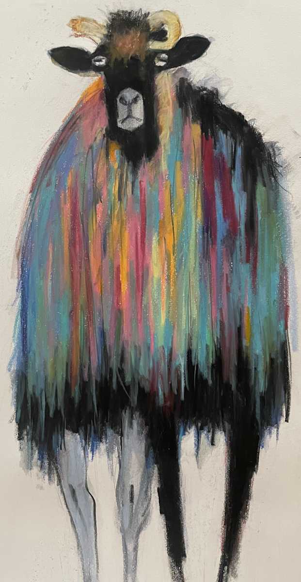 Skinny black Ram by Jeanne Goodman 
