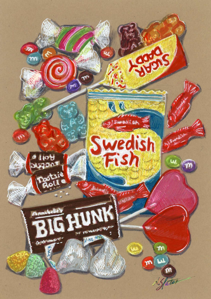 Big Hunk and Swedish Fish by Nicole Slater  Image: Nostalgic Candy