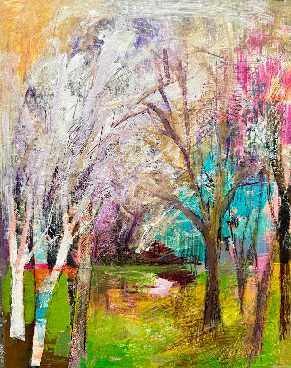 Quiet Trees by Nicole Slater  Image: Art is a beautiful journey, a natural flow where creativity dances with intuition, guiding us through the landscapes of our imagination and inviting us to embrace each moment as a brushstroke on the canvas of life.