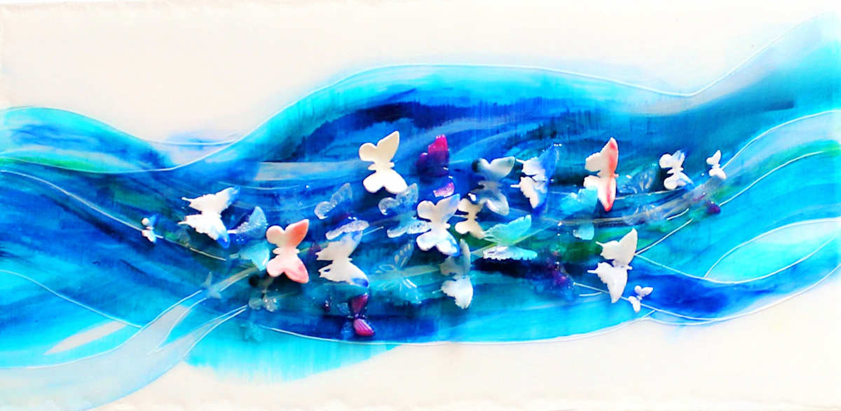 Butterflies on the Azure Dreamway by MARYAM MOHI 