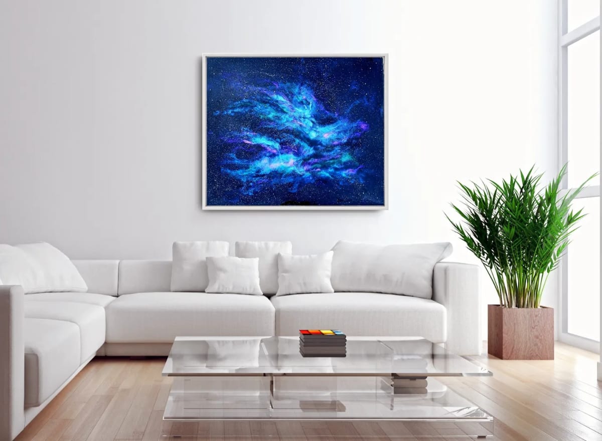 V- A Piece of Galaxy I by MARYAM MOHI  Image: Resin Galaxy Painting by Maryam Mohi