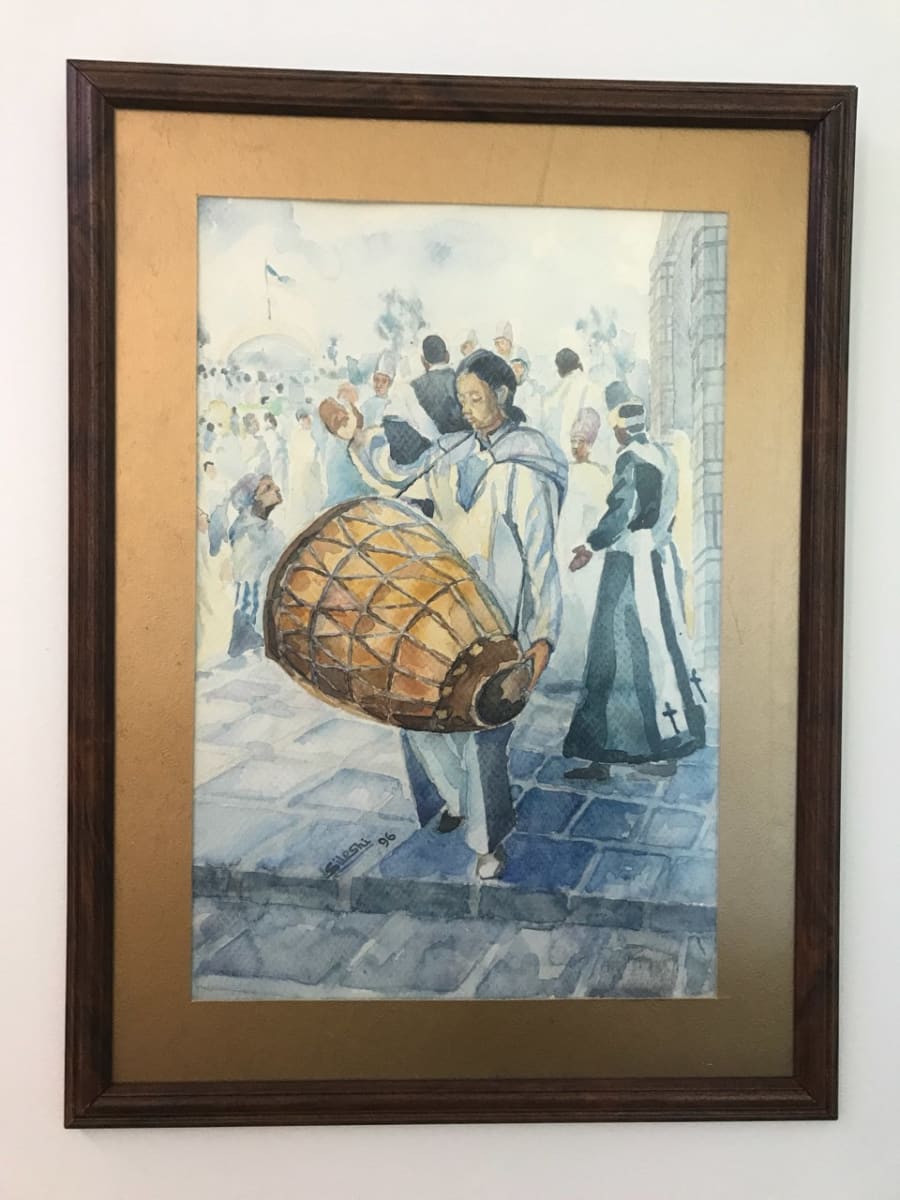 Procession with Drums by Sileshi 