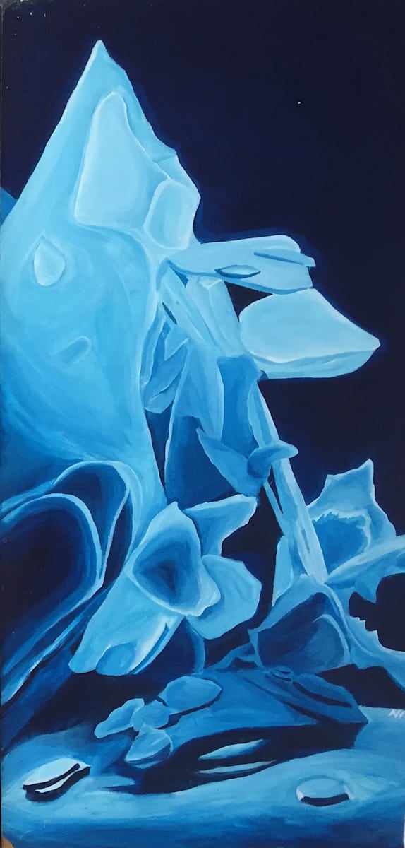"Blue Door" Triptych Panel by Nick Aquilino, Image 2.