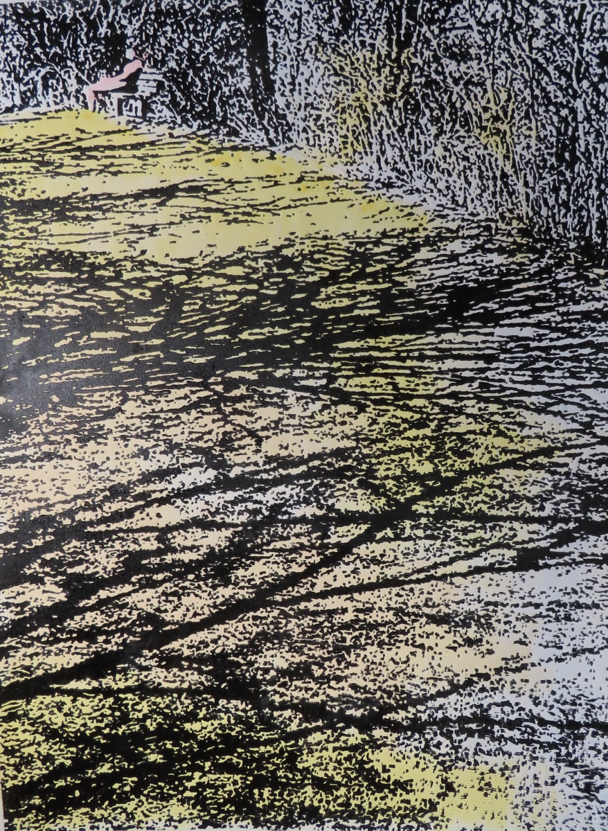 Woman on Park Bench by dennis gordon 