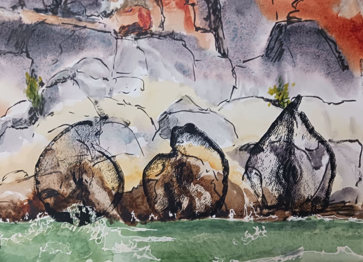 Dried Pears on the Danube by dennis gordon 