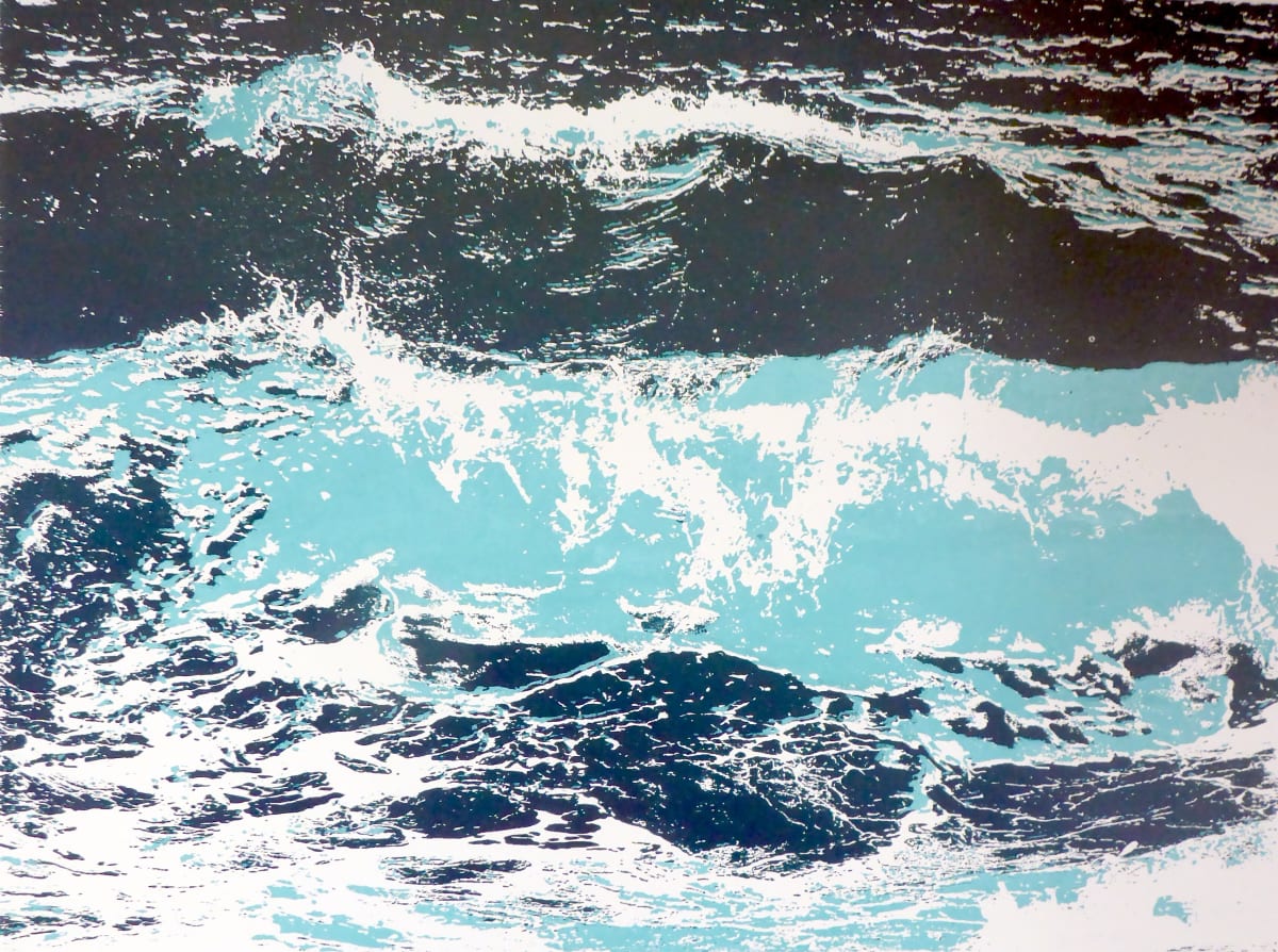 Waves by dennis gordon  Image: Multiplate Wood Block Print