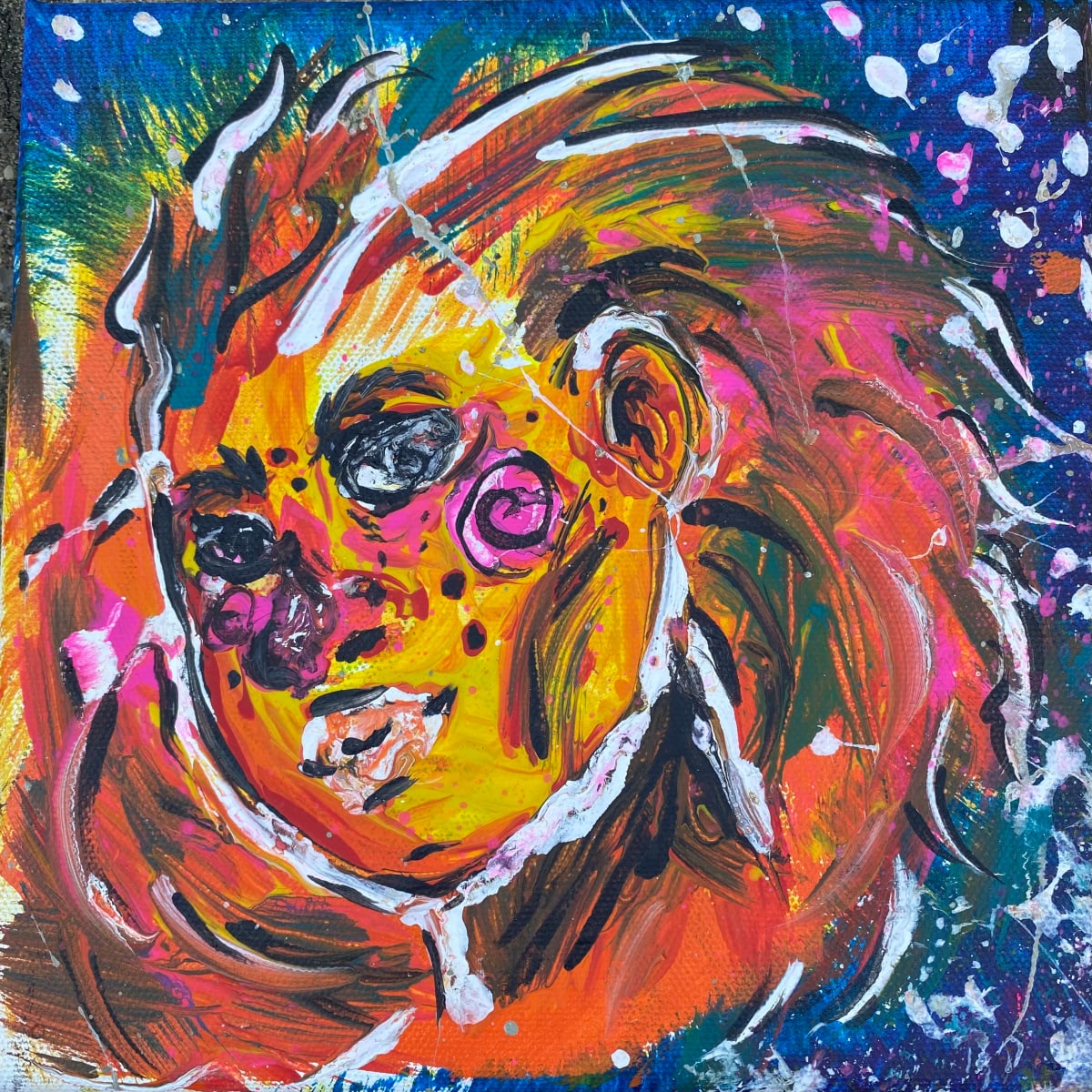 Sun Lady by Kainan Mun Dye  Image: Acrylic painting on stretched canvas.