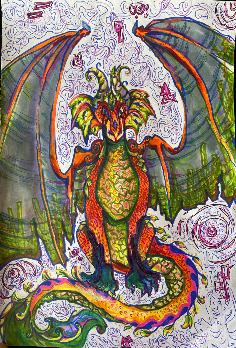 Pumpkin Dragon by Kainan Mun Dye 