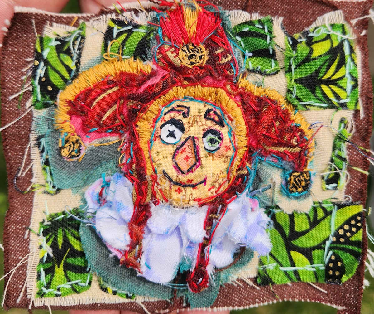 Jester Hand Sewn Patch by Kainan Mun Dye, Image 1.