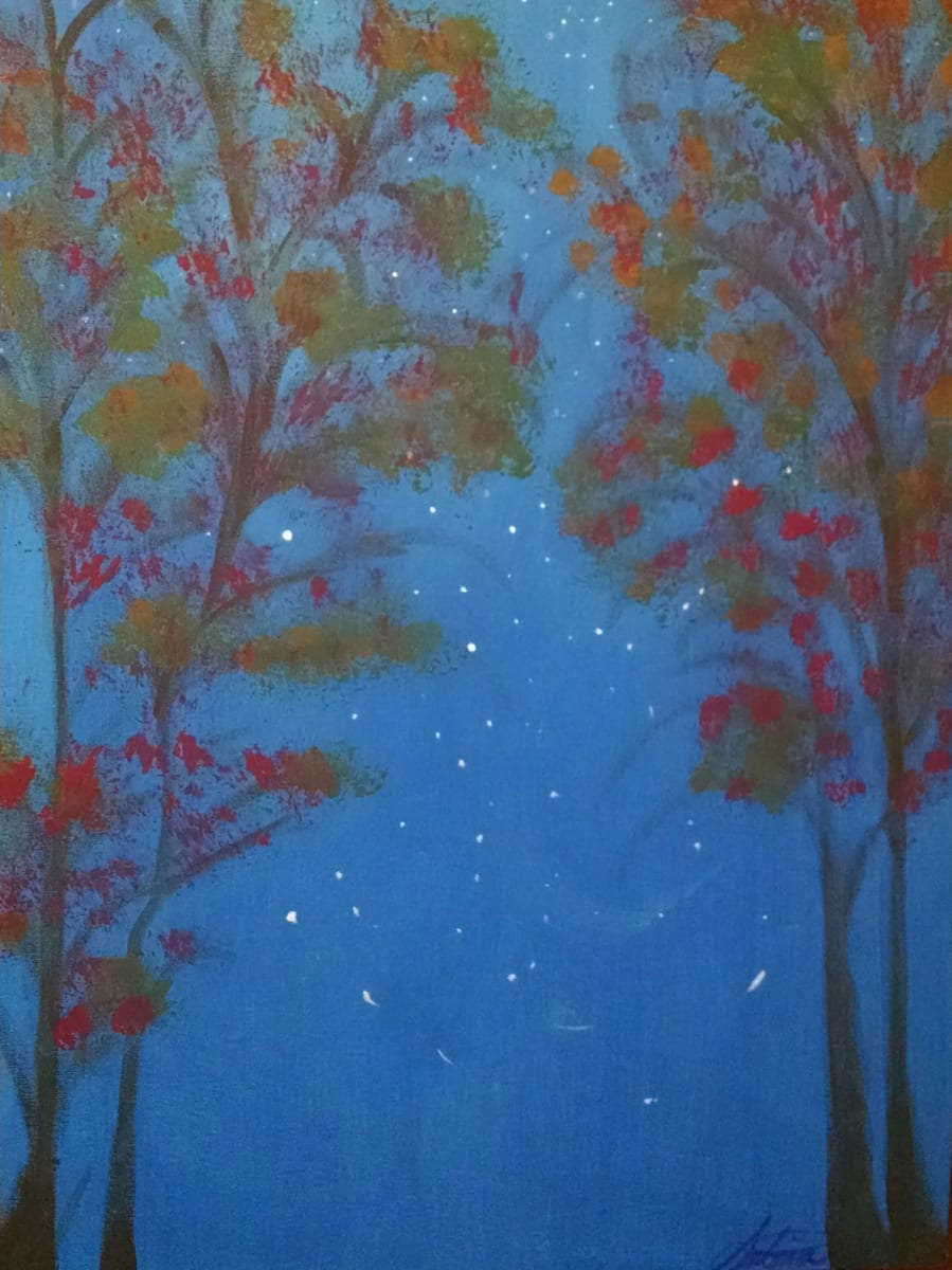 Evening Trees by Antonia Tamburello  Image: One snowy night