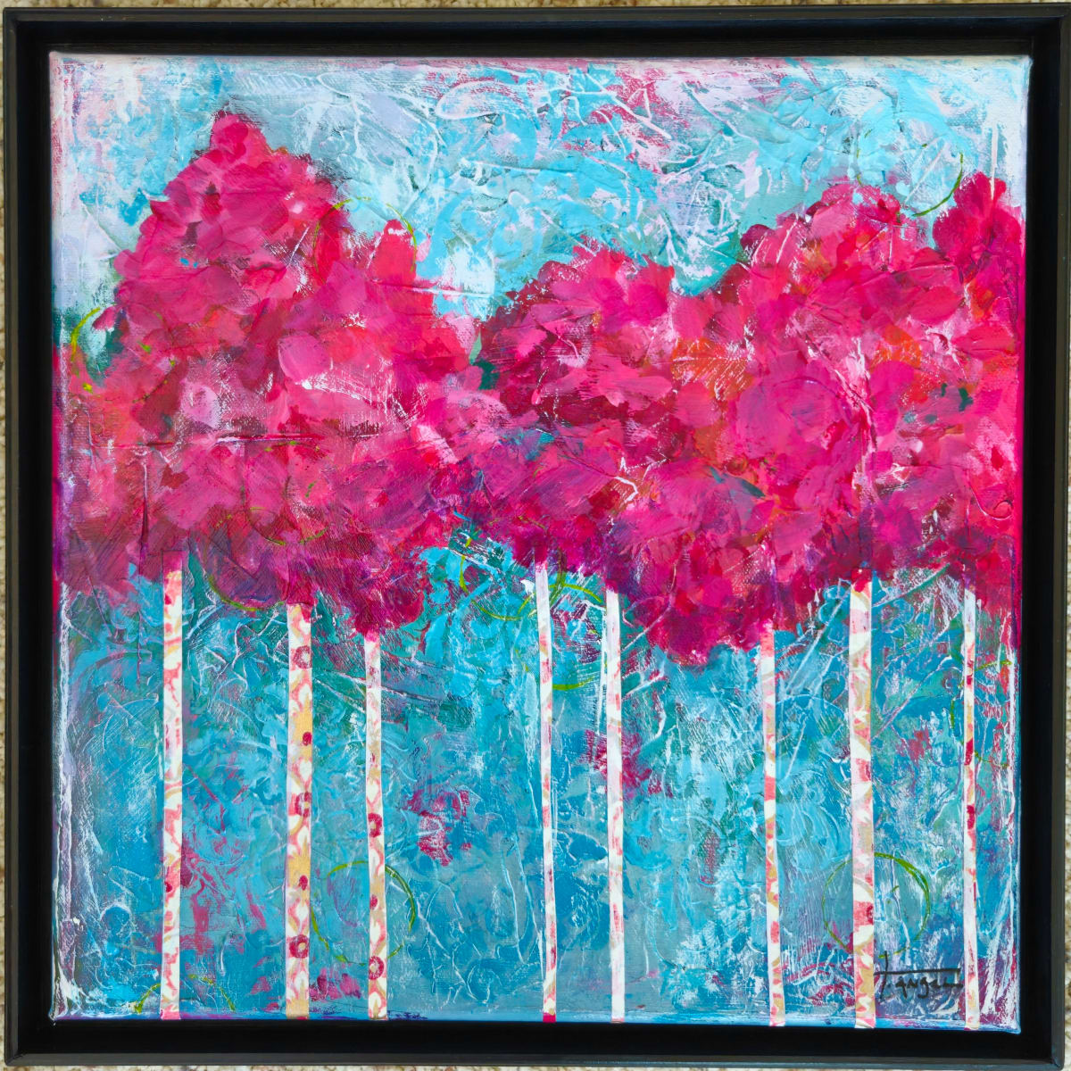 Joyful Heart - Framed Floating by Tonya Angel 