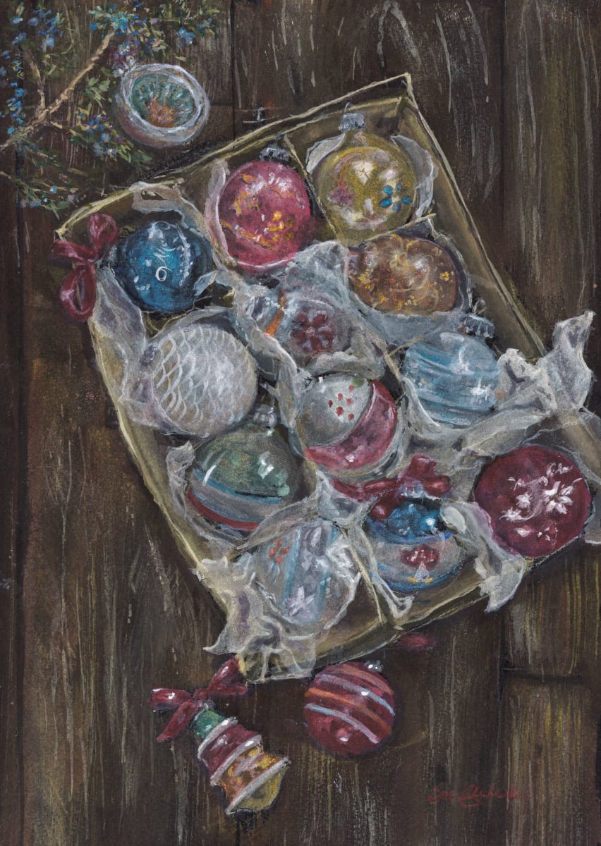 A Box of Memories by Cheryl Ann Boc-Chidester  Image: The box of vintage Christmas ornaments is full of memories and evokes the memories of others from our past.